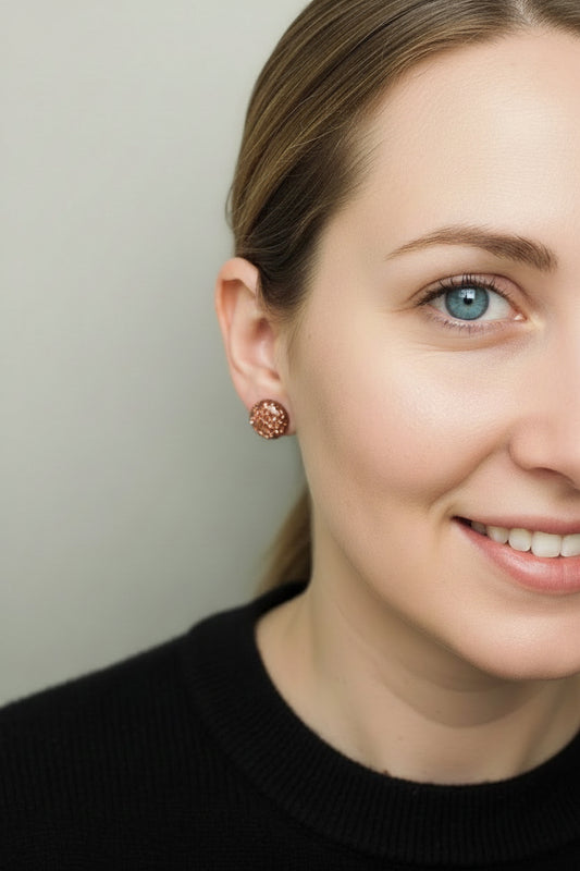 RED AND GOLD STUDS- small
