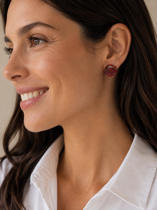 RED AND GOLD STUDS- small