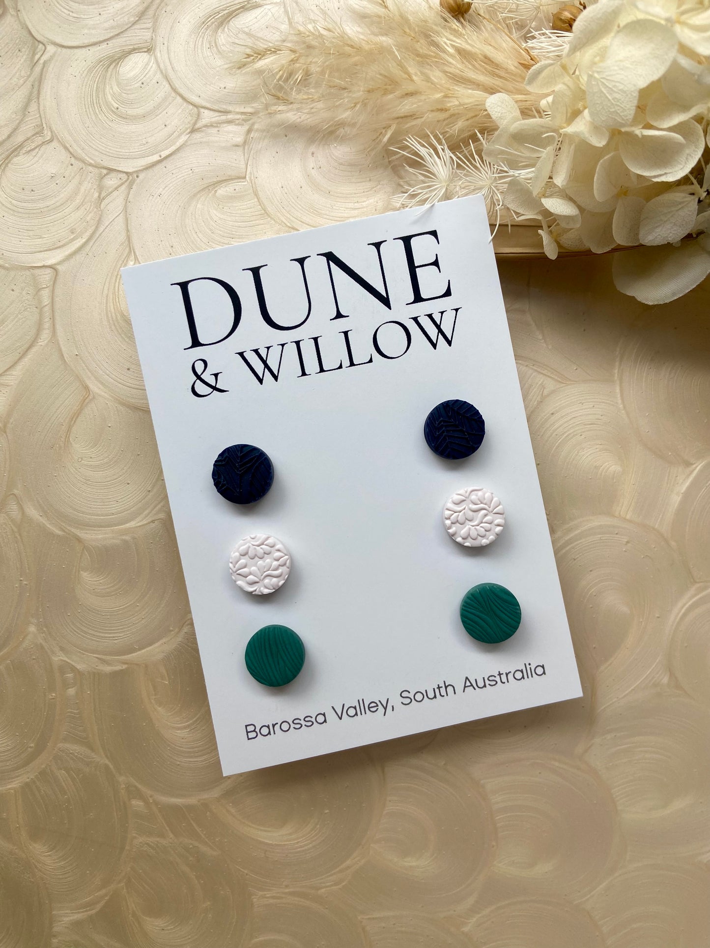 STUD PACK -navy, white, green