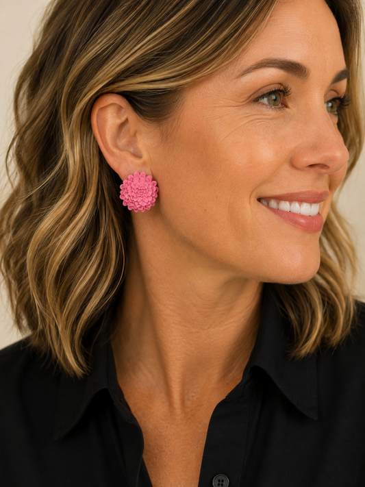 DAHLIA STUDS- rose
