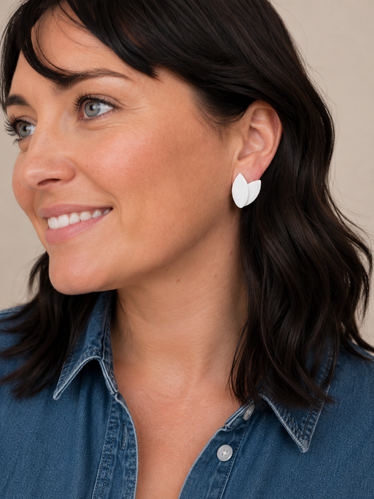 FLEUR STUDS- blue