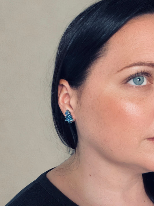 TREE STUDS- rose gold