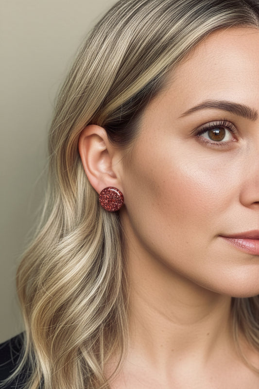 RED AND GOLD STUDS