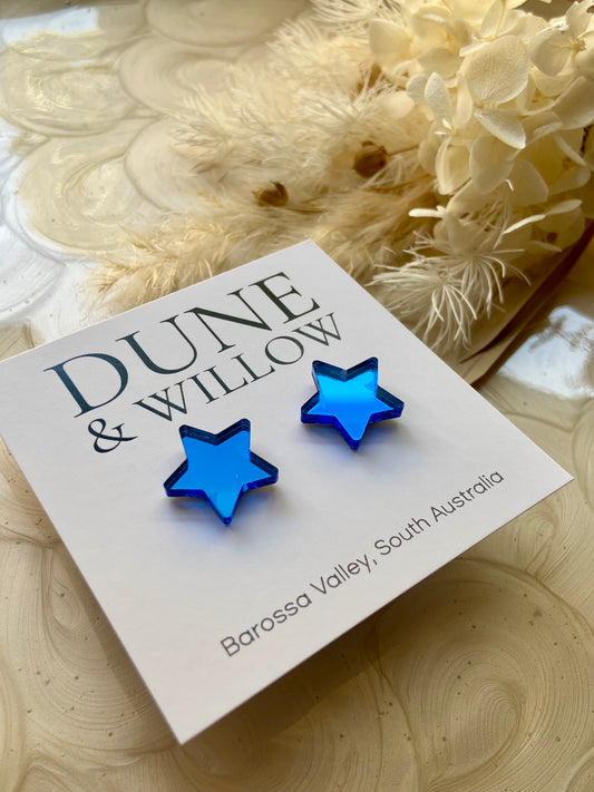 MIRROR XMAS STAR STUDS