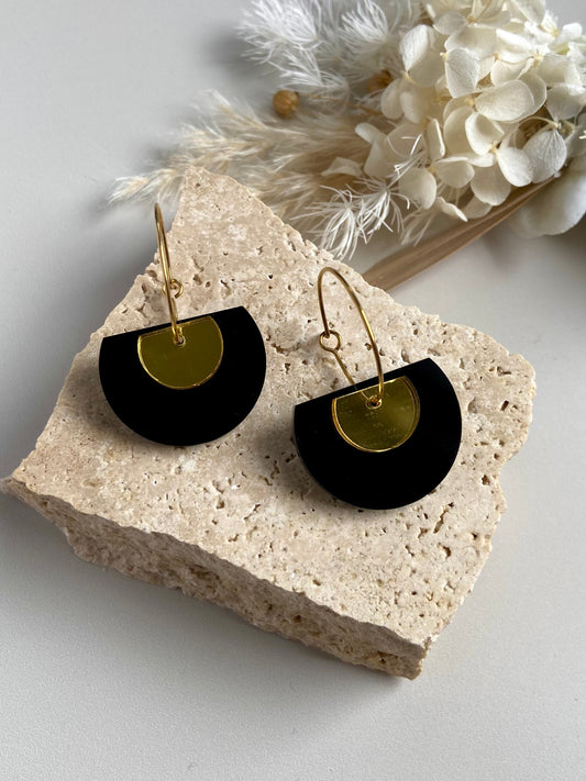 ELLERY DANGLES -black and gold