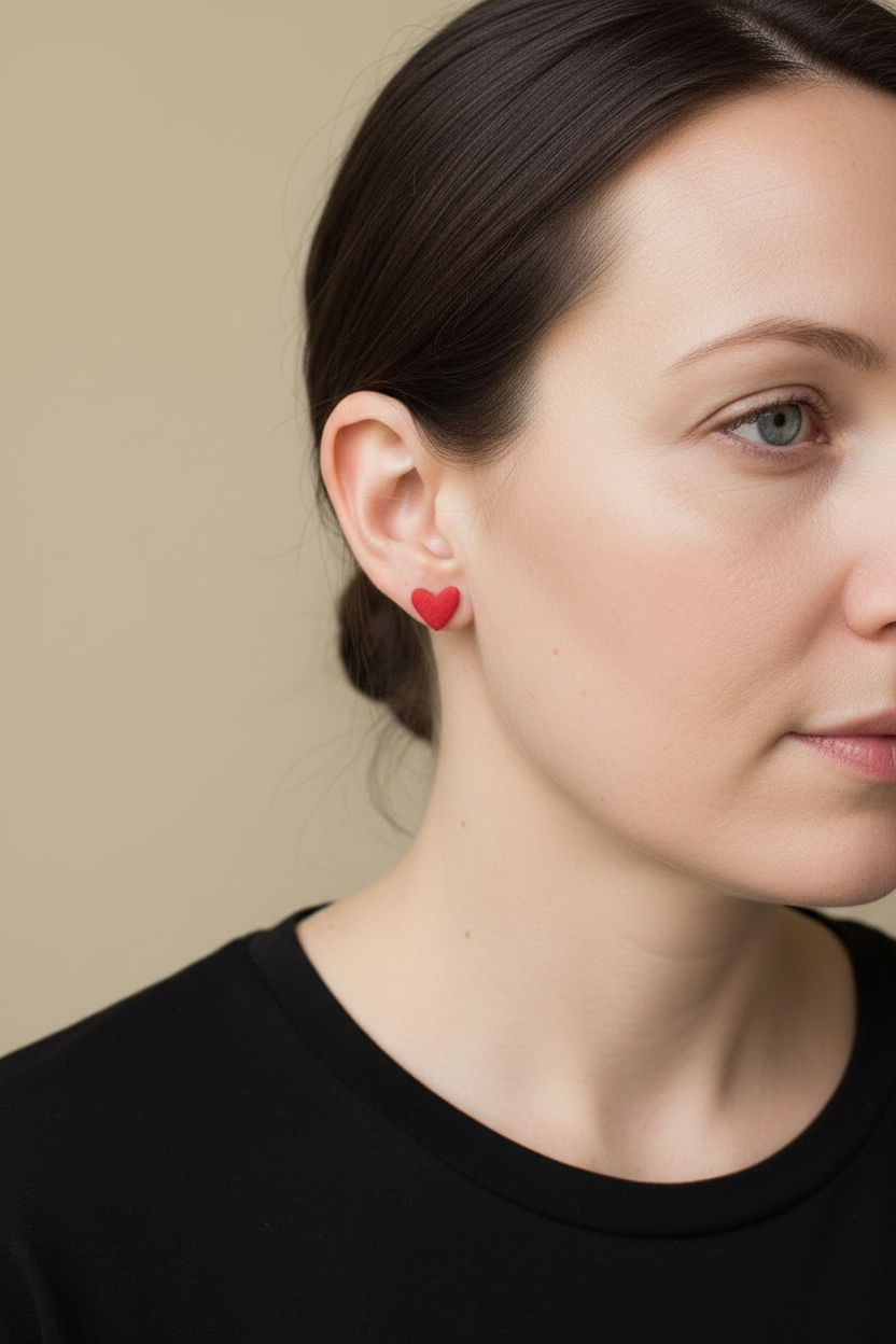SMALL HEART STUDS