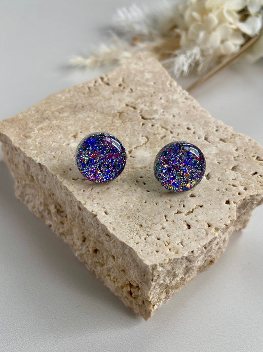 PURPLE HOLOGRAPHIC STUDS -small