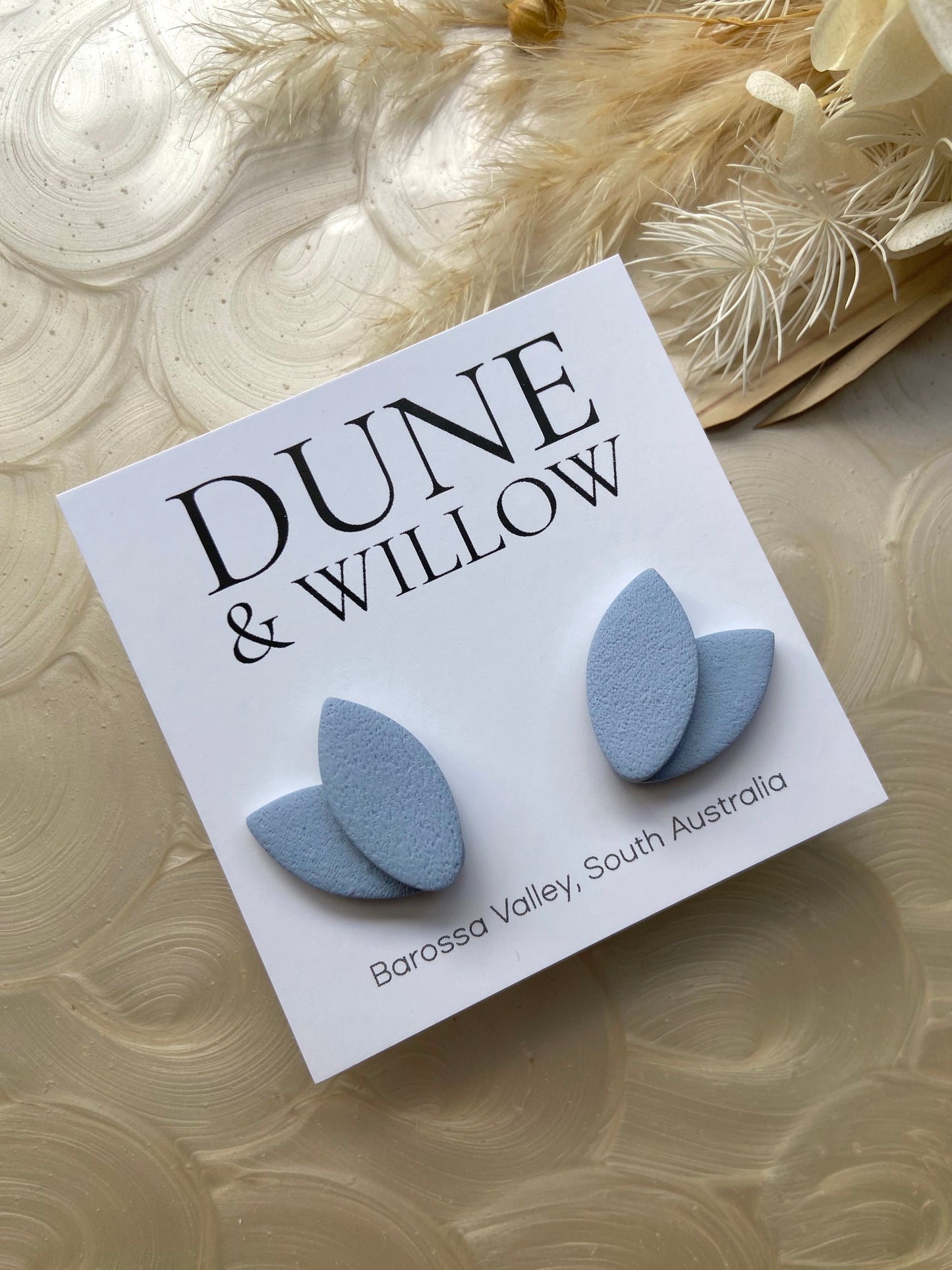 FLEUR STUDS- blue