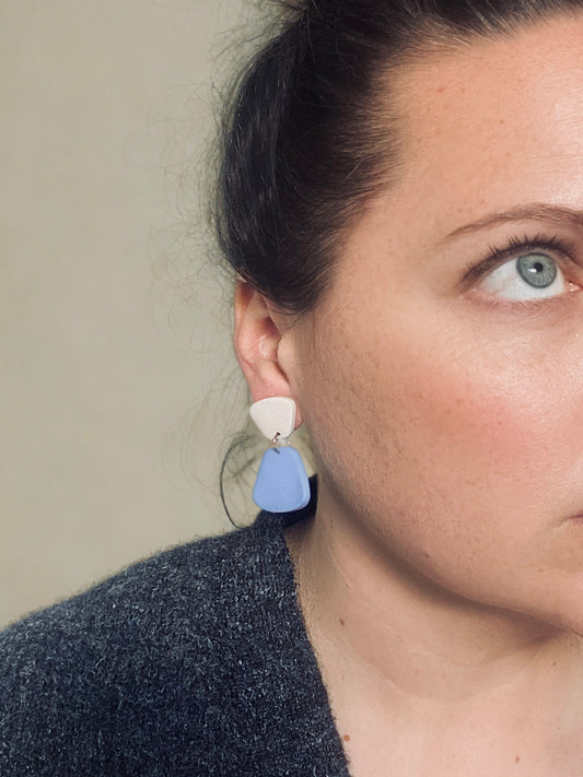 TWO TONE DANGLES- blue