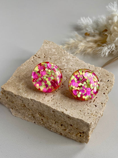 RASPBERRY & LEMONADE STUDS -medium and large