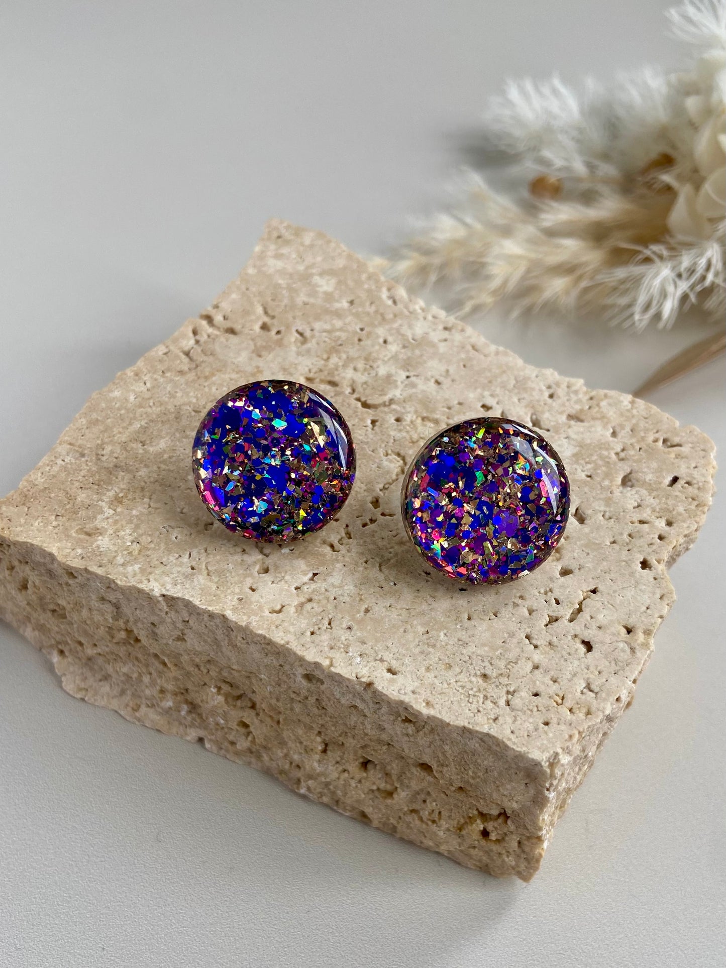 PURPLE AND GOLD STUDS