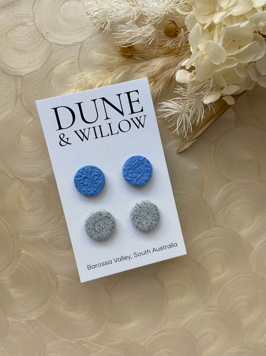 STUD PACK blue and stone