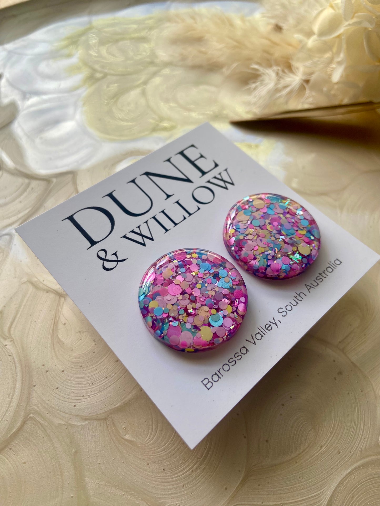 MERMAID CONFETTI STUDS -medium and large