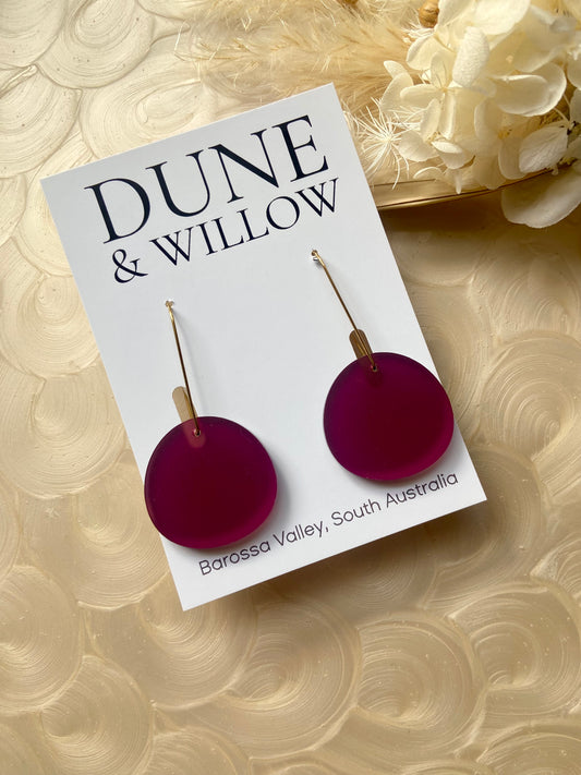MARLEY DANGLES - frosted plum