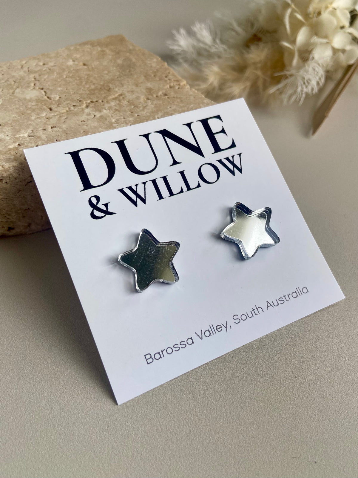MIRROR XMAS STAR STUDS