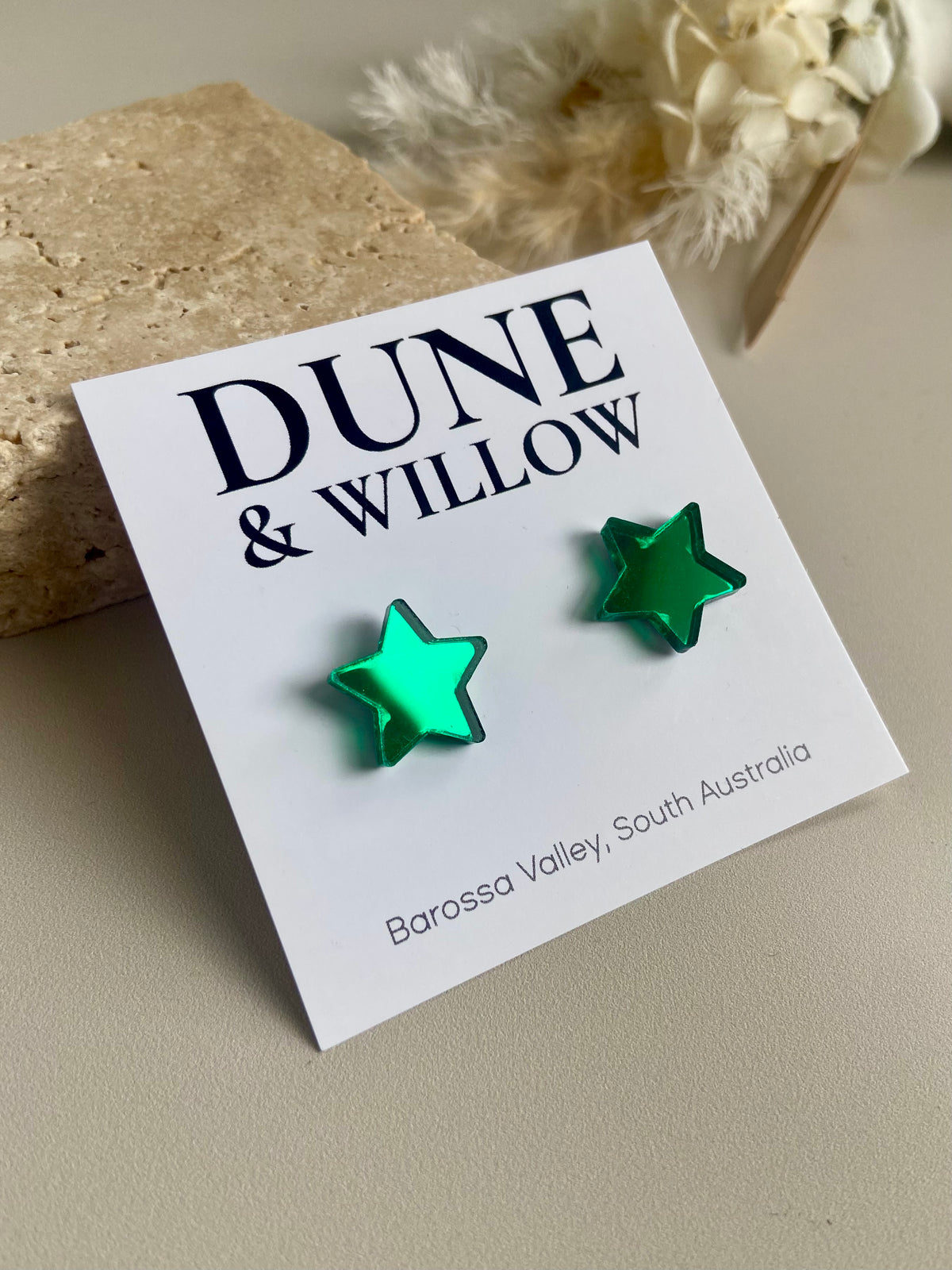 MIRROR XMAS STAR STUDS