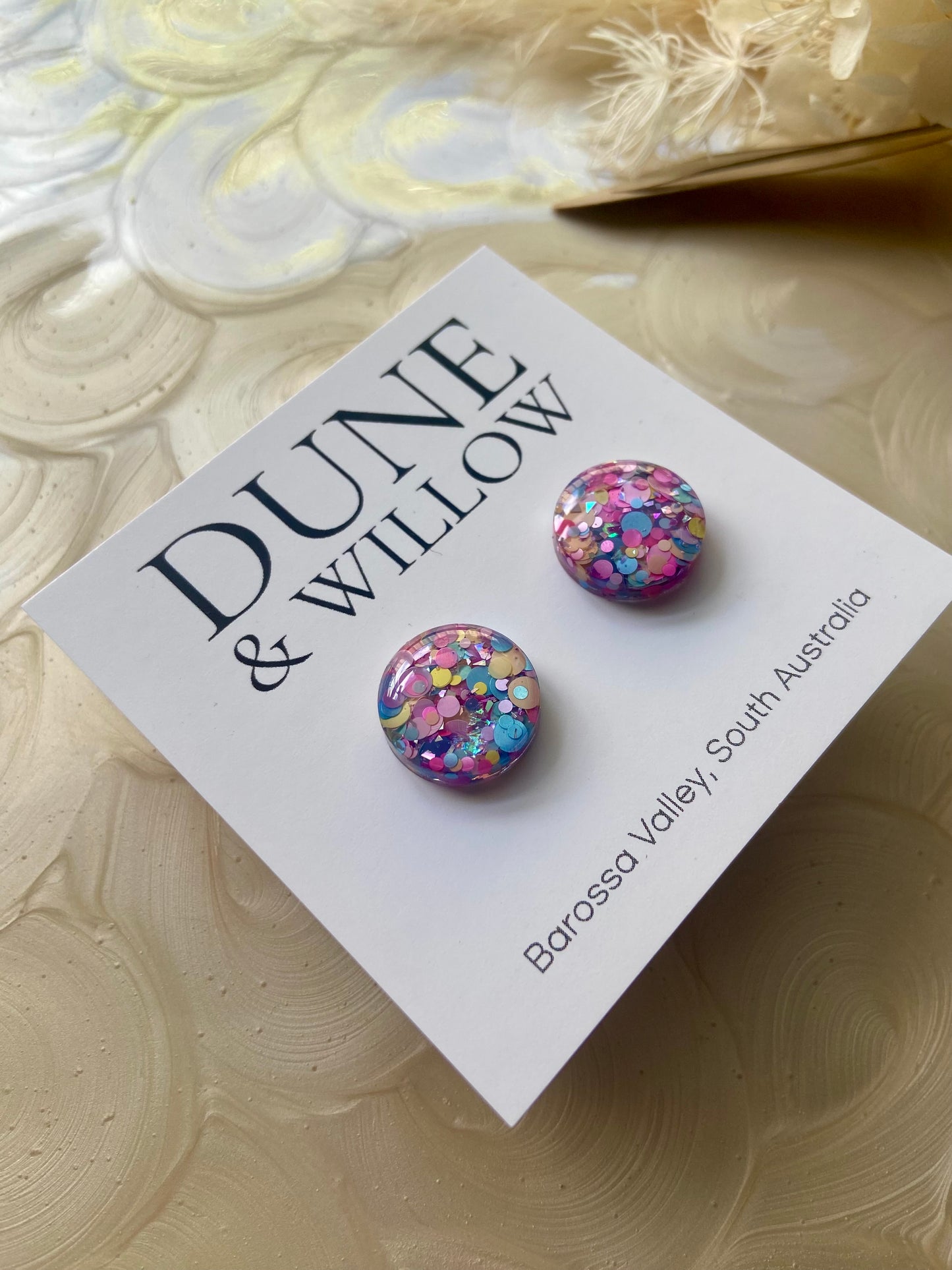 MERMAID CONFETTI STUDS -small