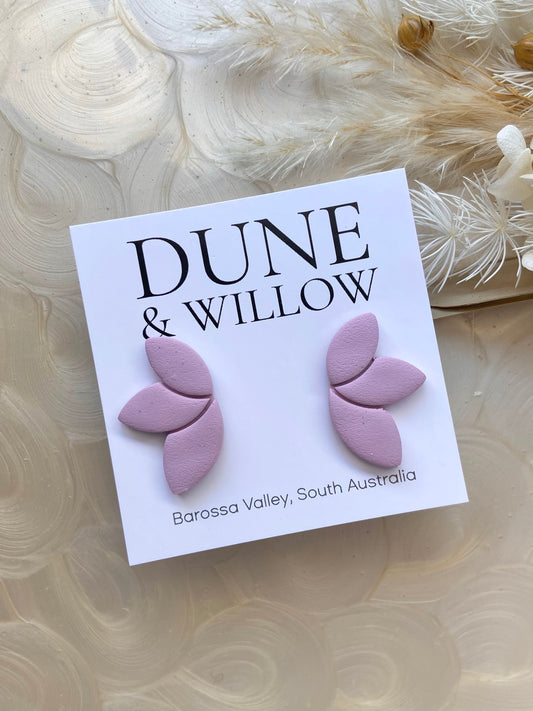 PETAL STUDS- dusky pink