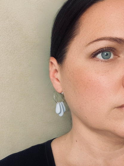 ELSIE HOOPS- white