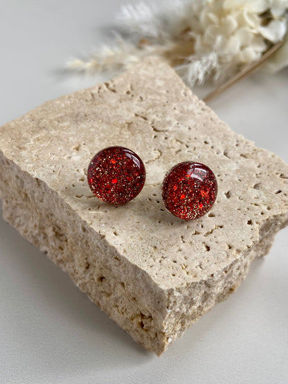 RED AND GOLD STUDS- small
