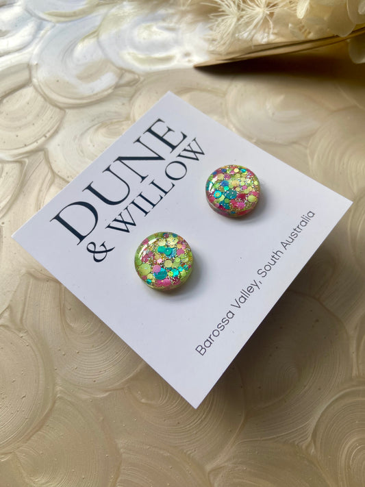 NEON SPARKLE STUDS -small