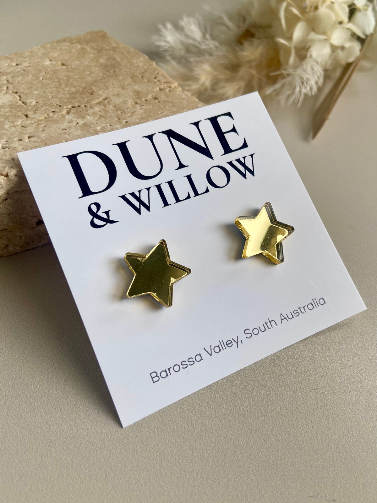MIRROR XMAS STAR STUDS