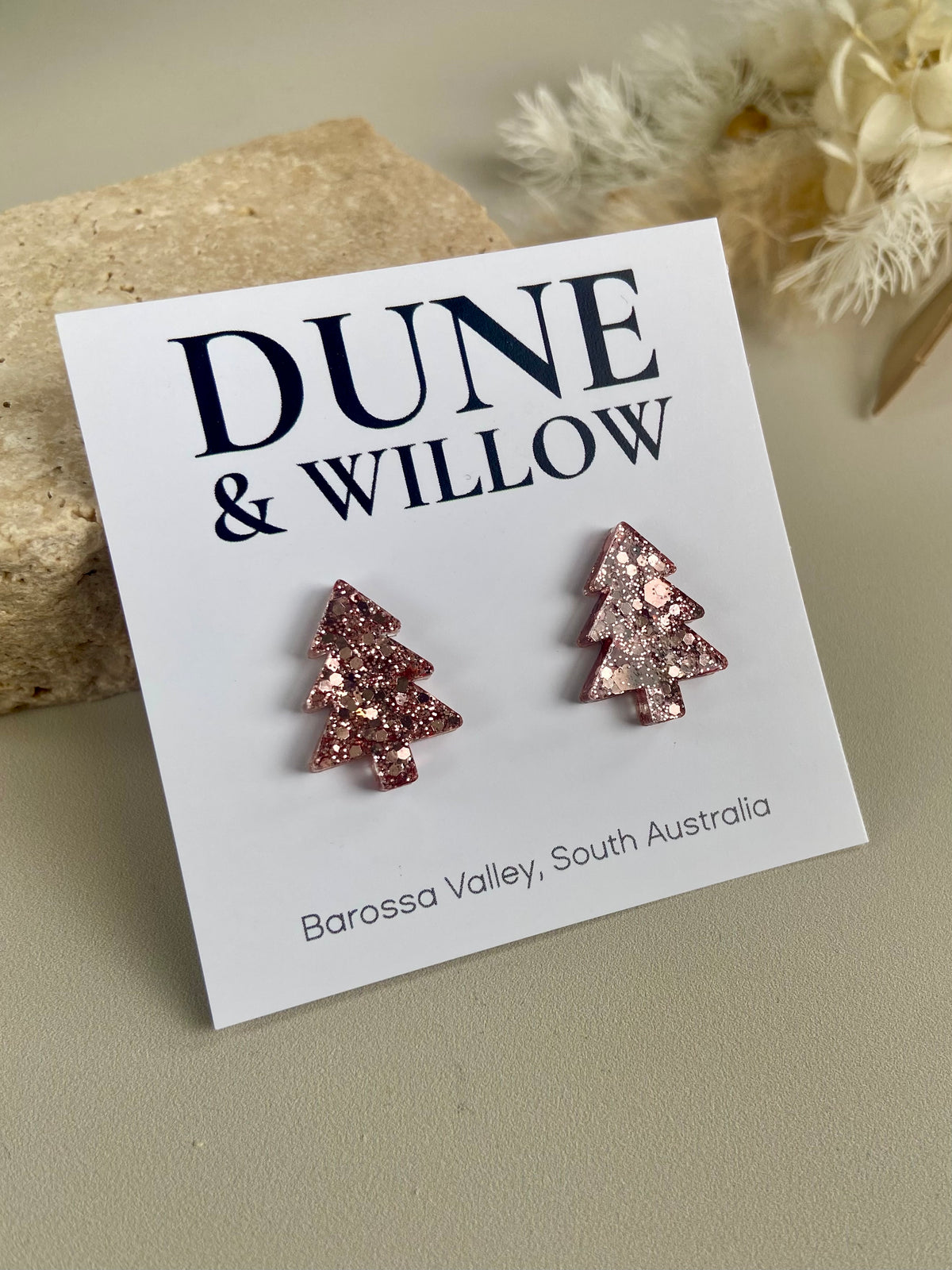 TREE STUDS- rose gold