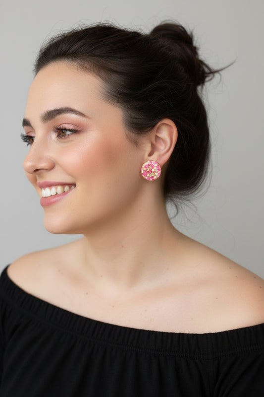 RASPBERRY & LEMONADE STUDS -medium and large