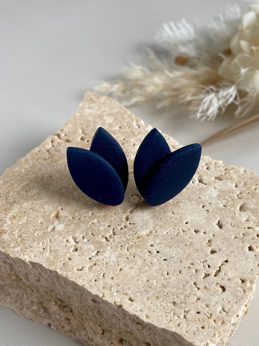 FLEUR STUDS- navy