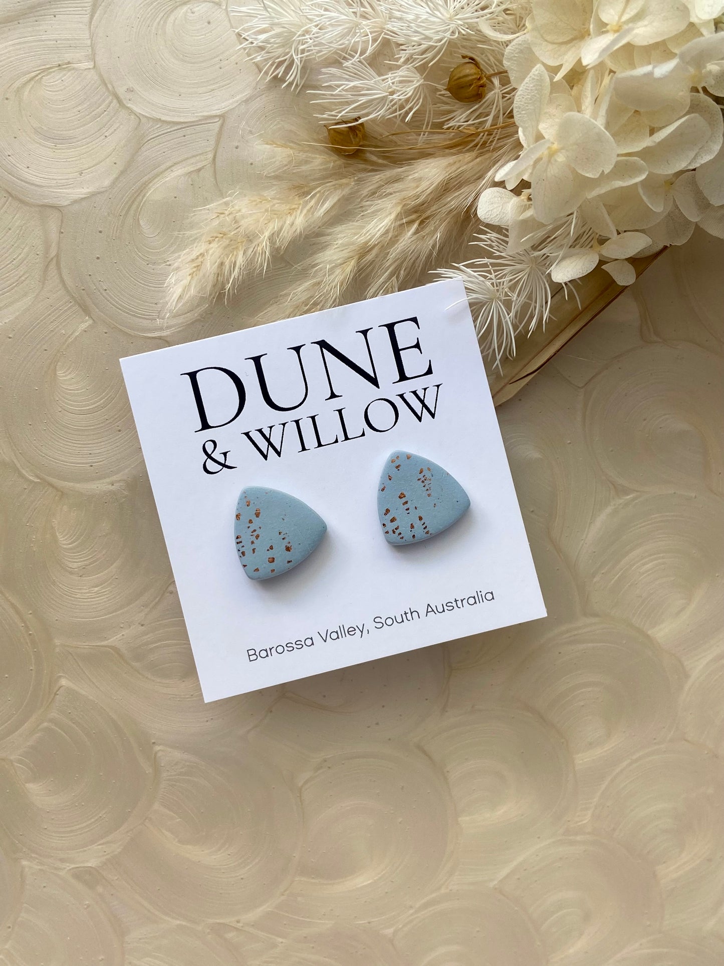 CALLIE TRIANGLE STUD seafoam