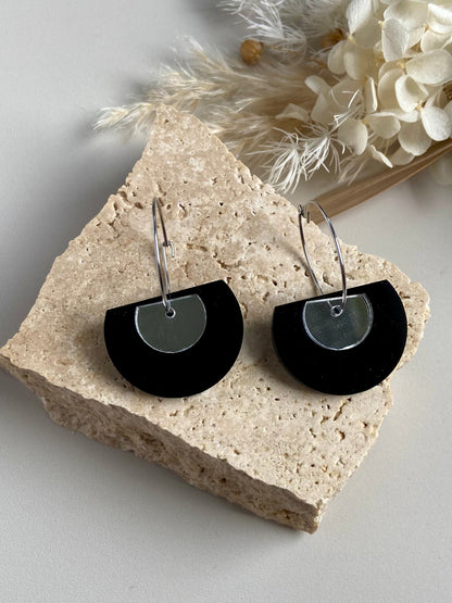 ELLERY DANGLES -black and silver