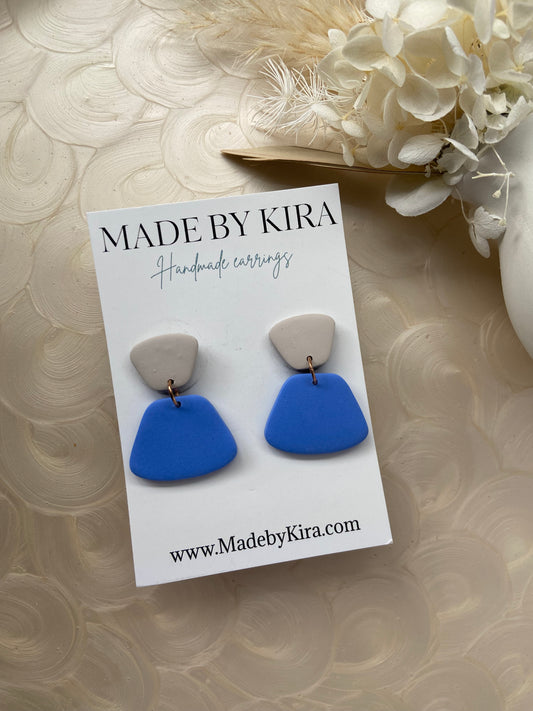 TWO TONE DANGLES- blue