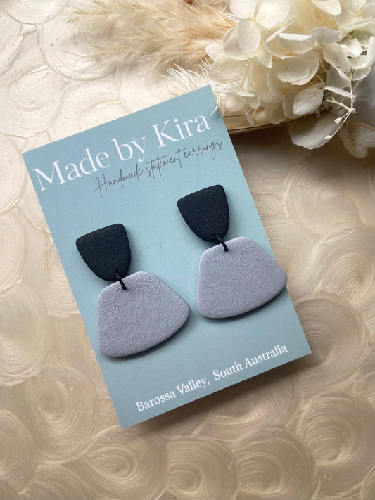 TWO TONE DANGLES- grey