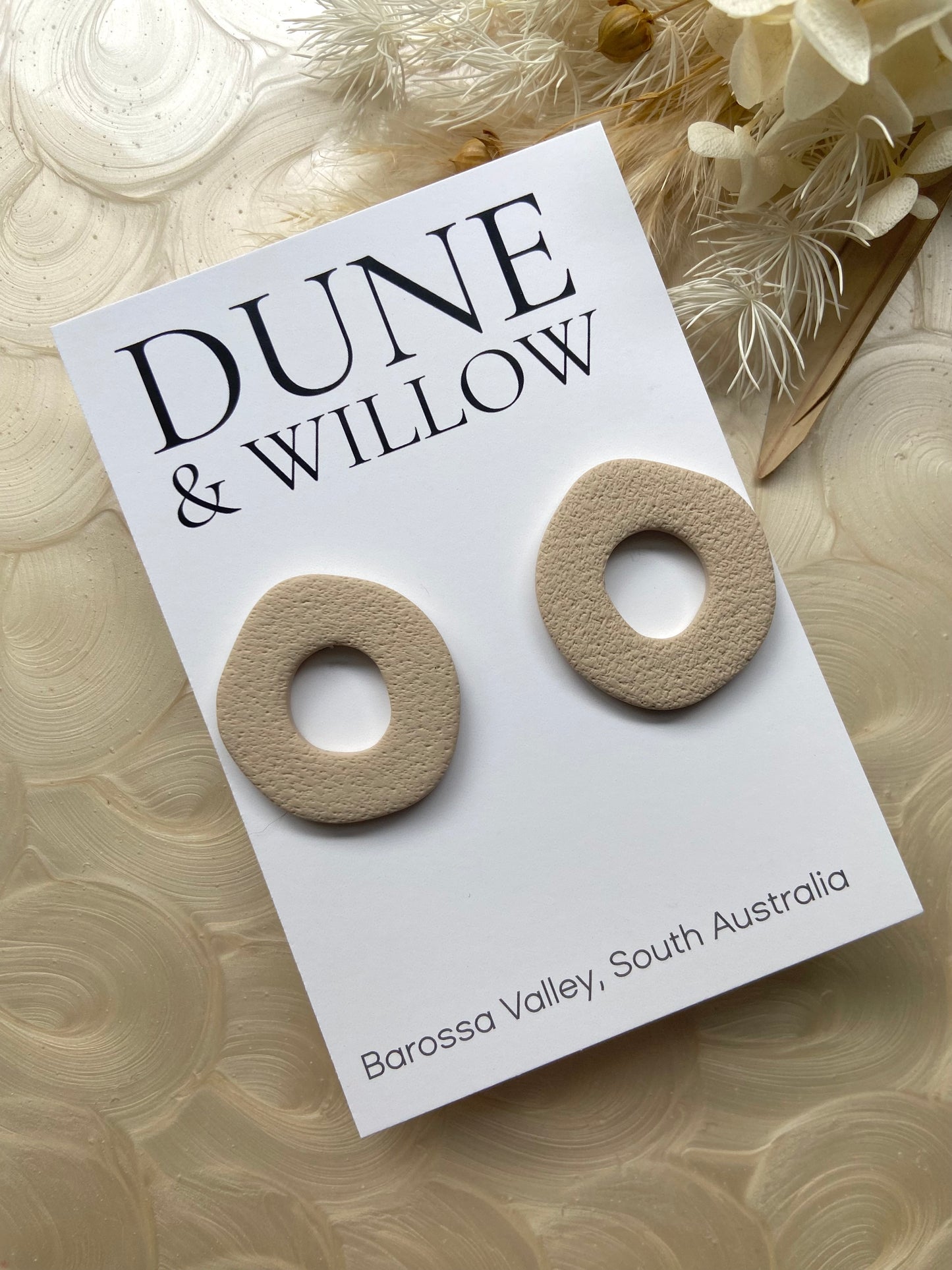 ORGANIC RING STUDS-natural