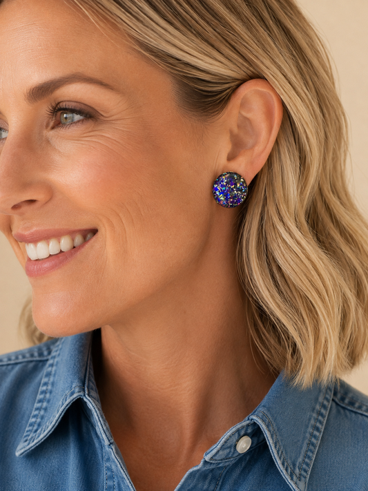PURPLE AND GOLD STUDS