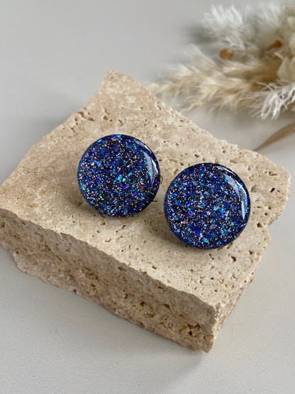 BLUE & COPPER STUDS -medium and large