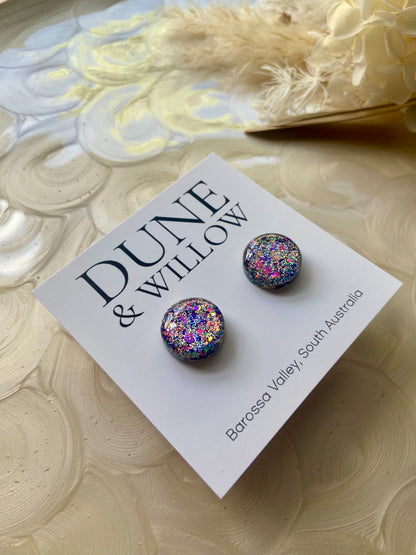 PURPLE HOLOGRAPHIC STUDS -small