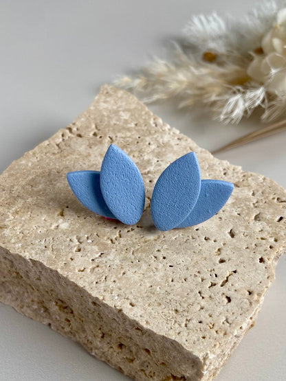 FLEUR STUDS- blue