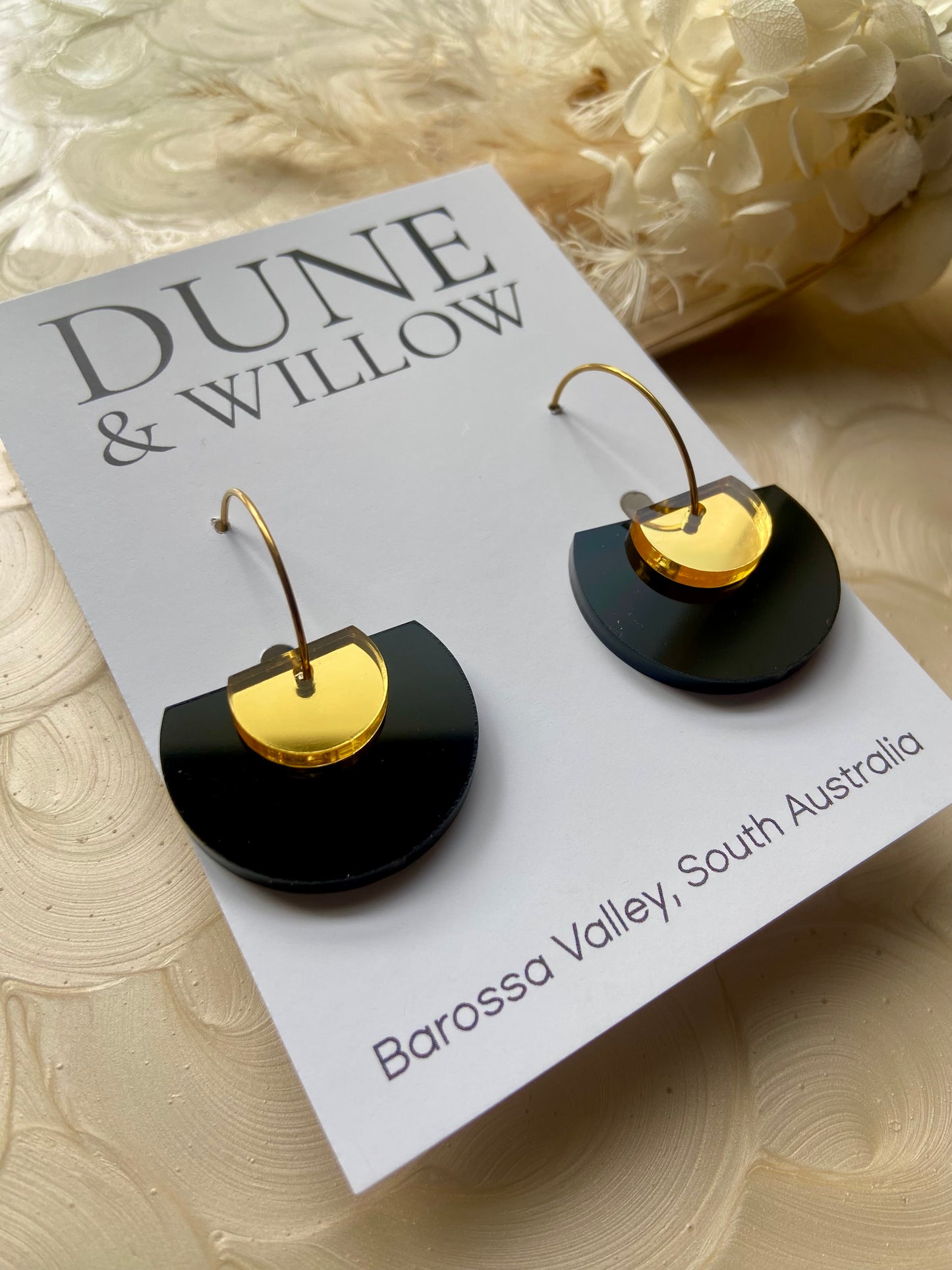 ELLERY DANGLES -black and gold