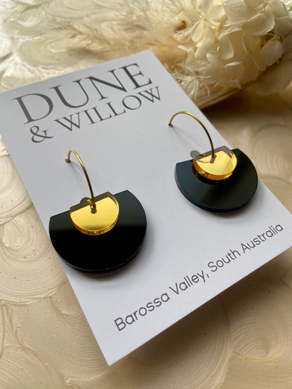 ELLERY DANGLES -black and gold