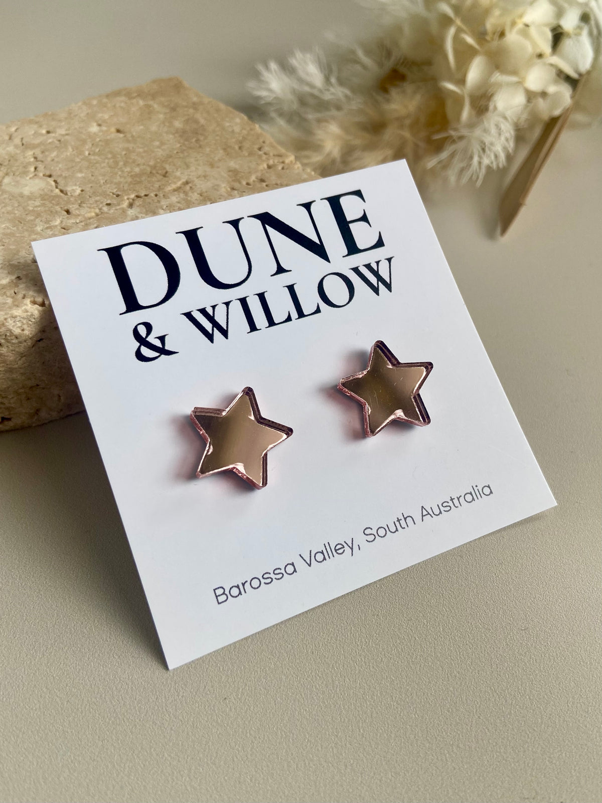 MIRROR XMAS STAR STUDS