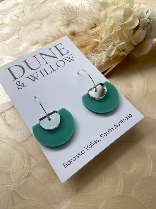 ELLERY DANGLES -jade and silver