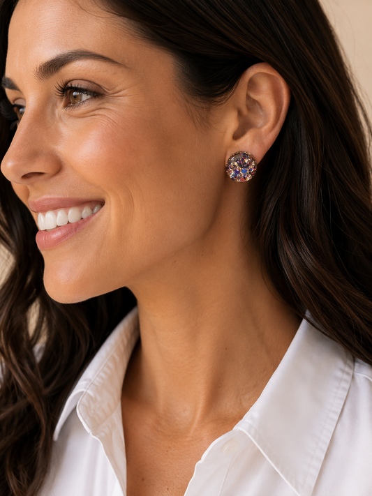 PURPLE AND GOLD STUDS- small