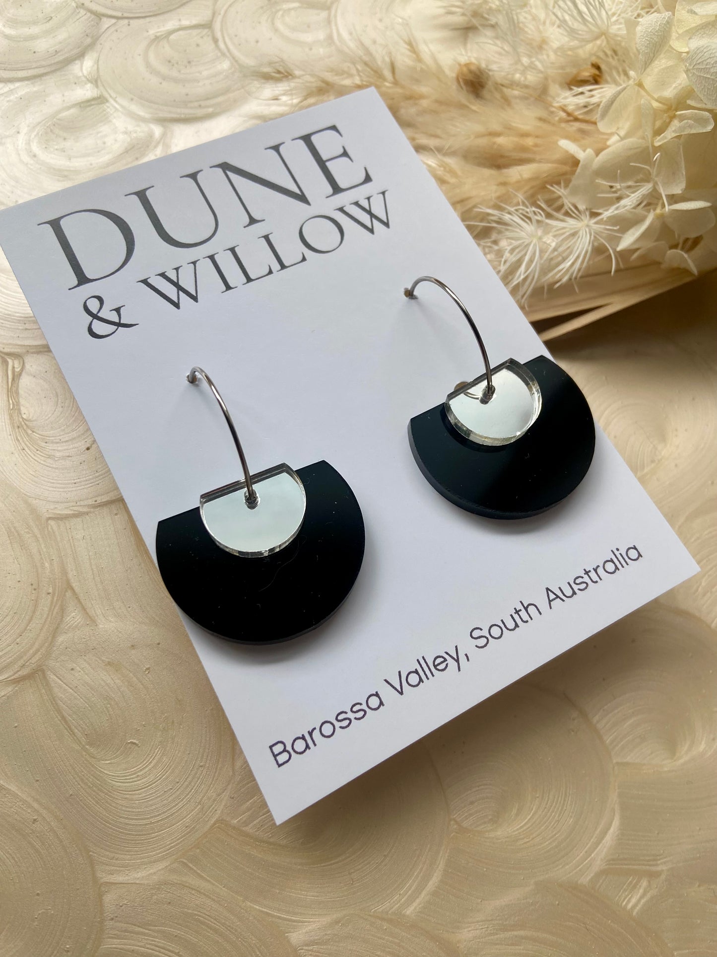 ELLERY DANGLES -black and silver