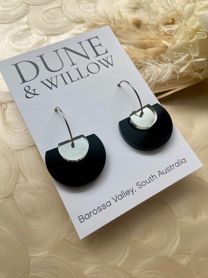 ELLERY DANGLES -black and silver