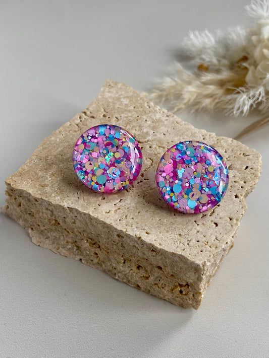 MERMAID CONFETTI STUDS -medium and large