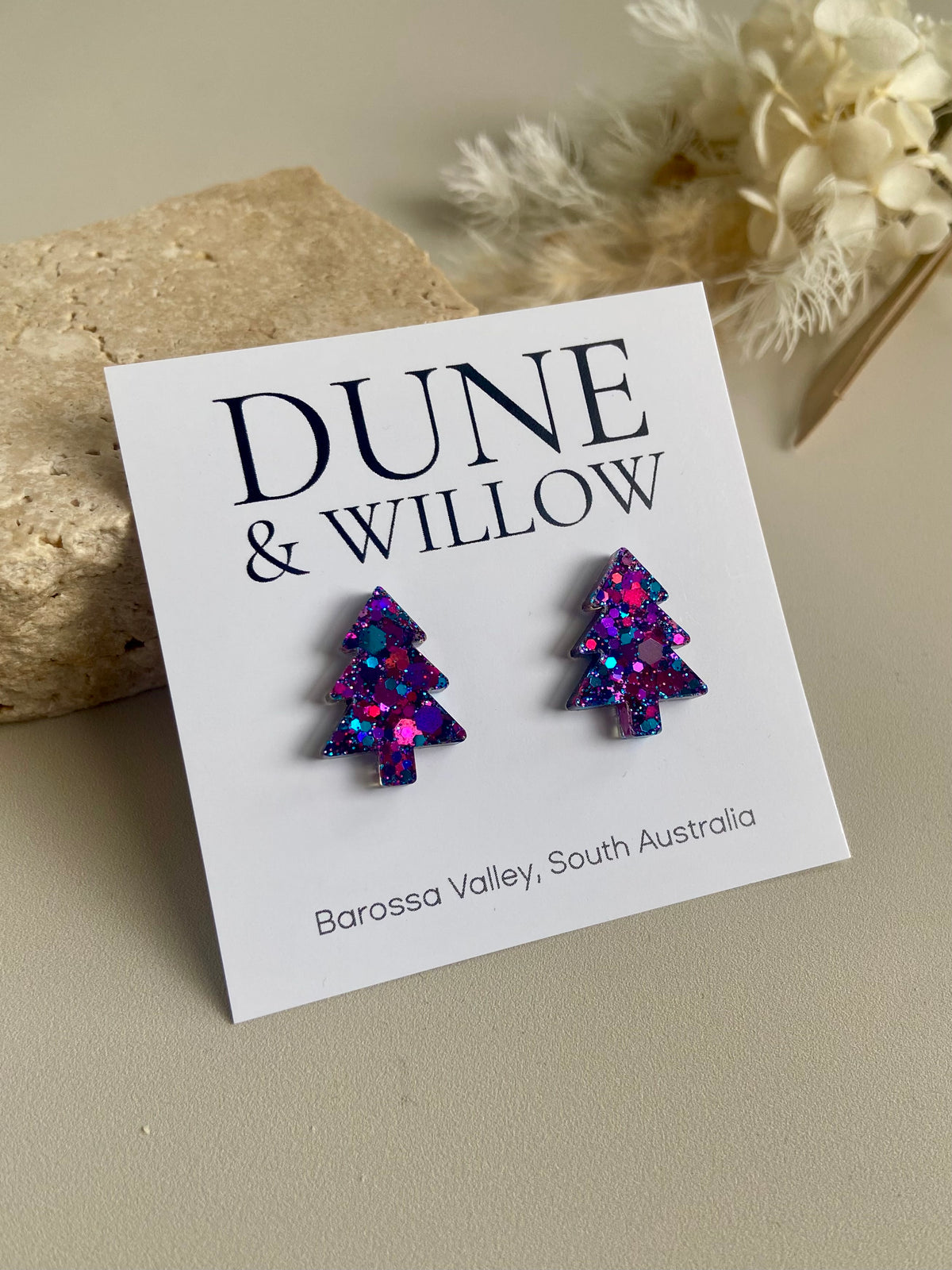 TREE STUDS- mermaid sparkle