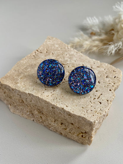 BLUE & COPPER STUDS -medium and large