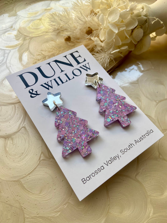 TREE DANGLES- purple pastel