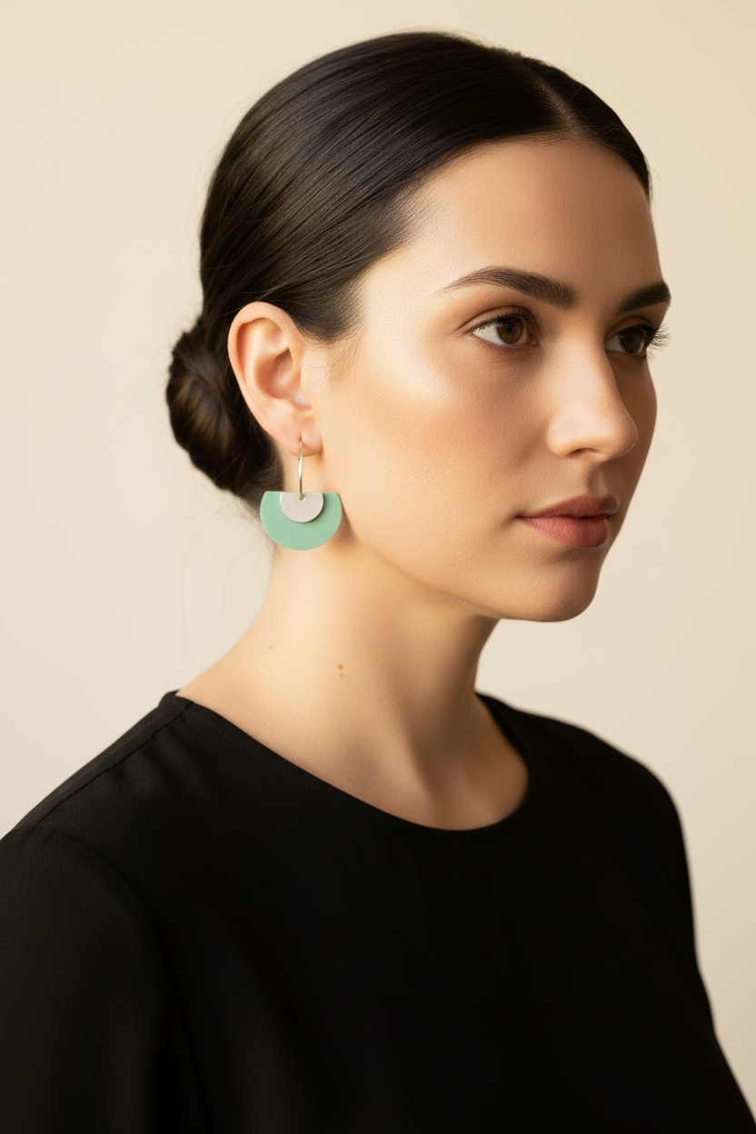 ELLERY DANGLES -jade and silver